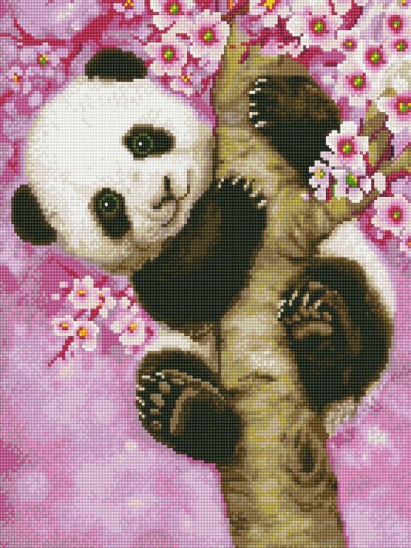 Set Goblen cu diamante, Acuarello, Ursuletul panda