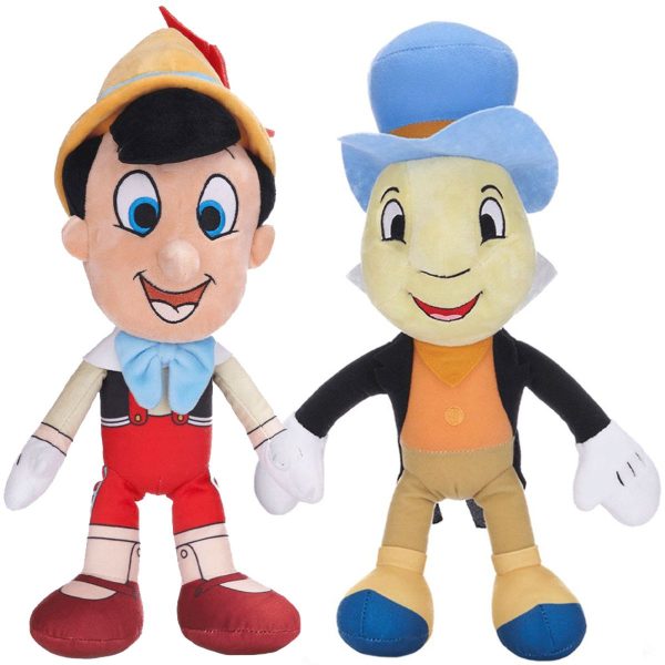 Set 2 jucarii de plus Play By Play, Pinocchio si Jiminy Cricket, 35 cm