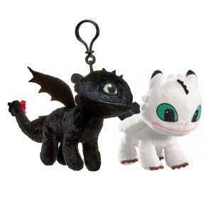Set 2 jucarii de plus, Play by Play, Toothless, 20 cm si Pouncer, 16 cm
