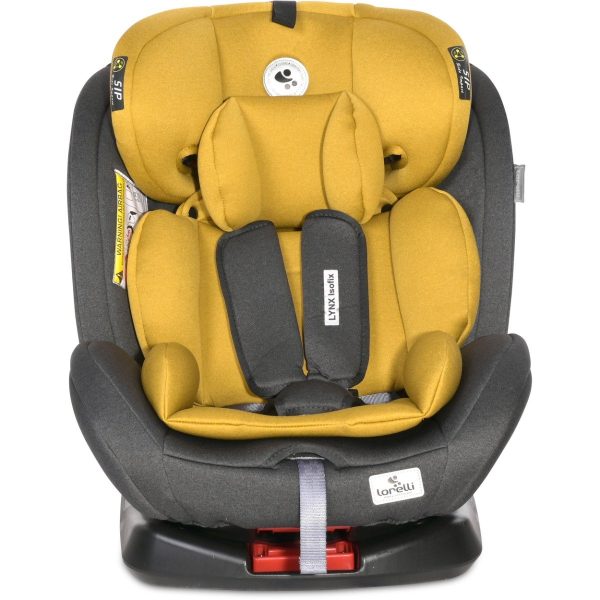 Scaun auto rotativ Lorelli Lynx Isofix 0-36 Kg Black And Lemon Curry