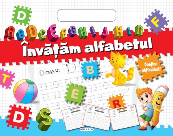 Bloc cu abtibilduri - Invatam alfabetul