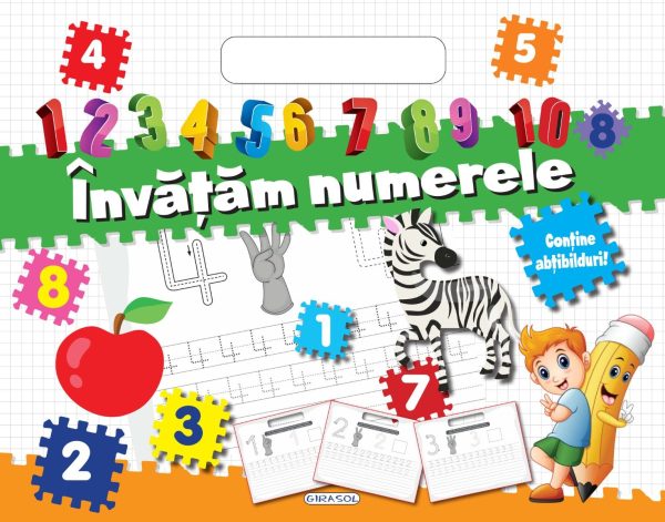 Bloc cu abtibilduri - Invatam numerele