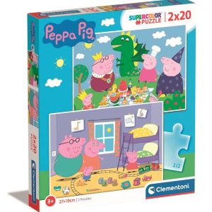 Puzzle Clementoni, Peppa Pig, 2 x 20 piese