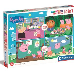 Puzzle Clementoni, Peppa Pig, 2 x 20 + 2 x 60 piese