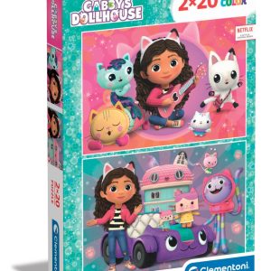 Puzzle Gabbys Dollhouse, Clementoni, 2 x 20 piese
