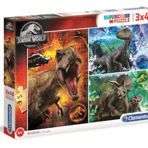 Puzzle Clementoni, Jurassic World, 3 x 48 piese