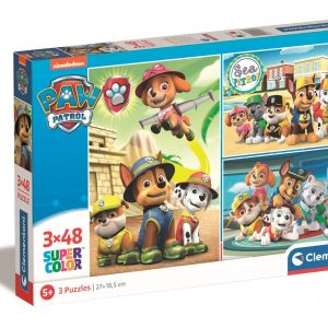 Puzzle Clementoni, Paw Patrol, 3 x 48 piese