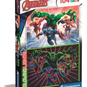 Puzzle Clementoni Marvel Avengers Glowing, 104 piese