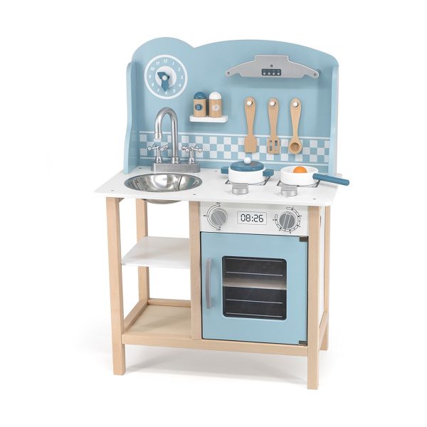 Bucatarie albastra din lemn cu accesorii, Viga, PolarB