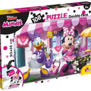Puzzle 2 In 1 Lisciani, Minnie Mouse, Plus, 108 piese
