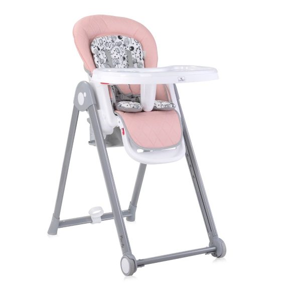 Scaun de masa reglabil, Lorelli Party, cadru din aluminiu, Mellow Rose Leather