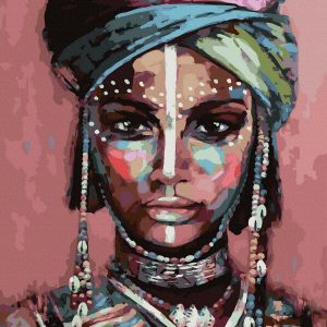 Set Pictura pe numere, Acuarello, Portret tribal
