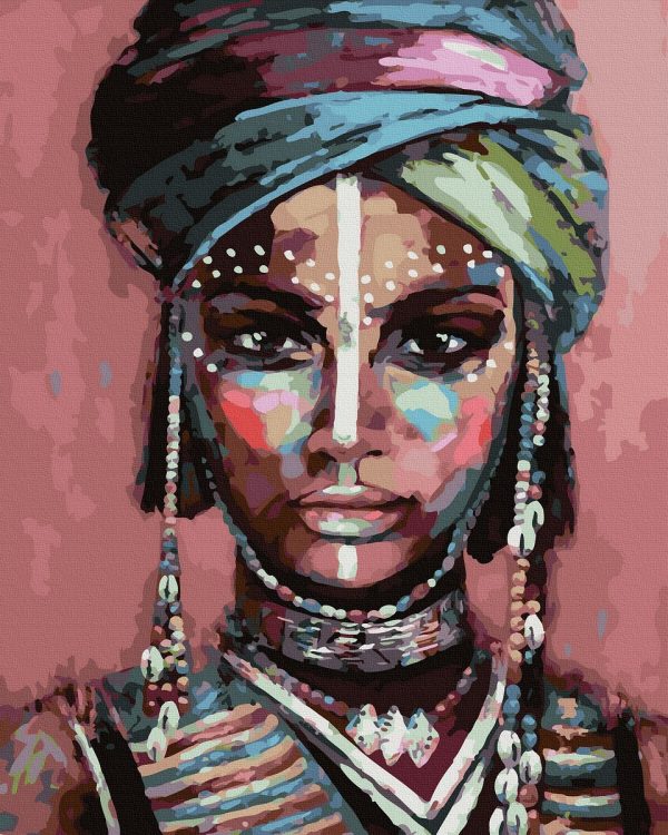Set Pictura pe numere, Acuarello, Portret tribal