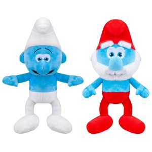 Set 2 jucarii de plus Play by Play, Smurf si Papa Smurf, The Smurfs, 20 cm