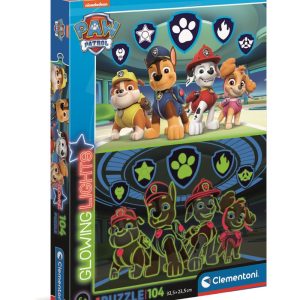 Puzzle Clementoni Paw Patrol Glowing, 104 piese