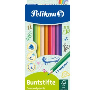 Set 12 creioane colorate triunghiulare, Herlitz