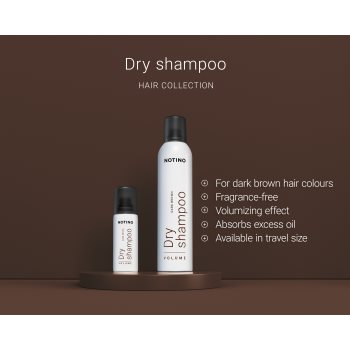 Notino Hair Collection Volume Dry Shampoo Dark brown șampon uscat pentru părul închis la culoare