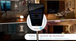 Intrerupator dublu wireless cu variator cu touch Livolo din sticla – standard italian