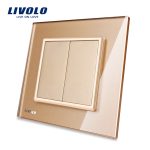 Priza blank/goala Livolo cu rama din sticla
