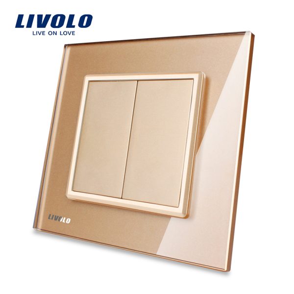 Priza blank/goala Livolo cu rama din sticla