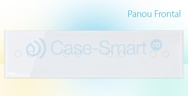 Panou intrerupator dublu+dublu+dublu+dublu cu touch Livolo din sticla