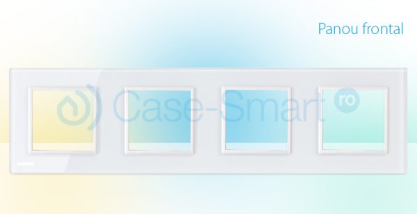 Rama priza cvadrupla Livolo din sticla