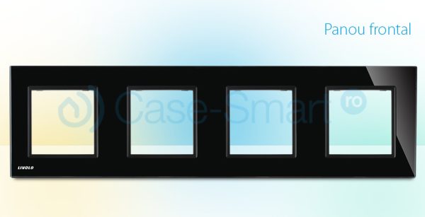 Rama priza cvadrupla Livolo din sticla