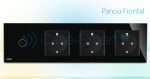 Intrerupator simplu + Priza tripla LIVOLO cu touch din sticla
