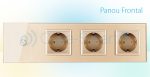 Intrerupator simplu + Priza tripla LIVOLO cu touch din sticla