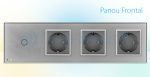 Intrerupator simplu + Priza tripla LIVOLO cu touch din sticla