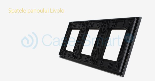 Rama priza tripla Livolo din sticla