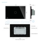 Intrerupator cap scara/cruce wireless cu touch Livolo din sticla – standard italian