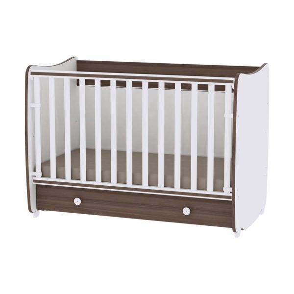 Patut balansoar transformabil, Lorelli, Dream, 60 x 120 cm, White walnut