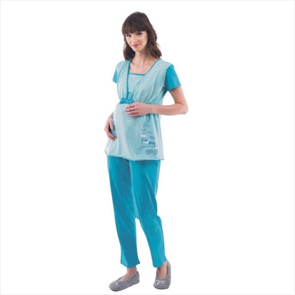 Pijama pentru alaptat Uniconf, Albastru