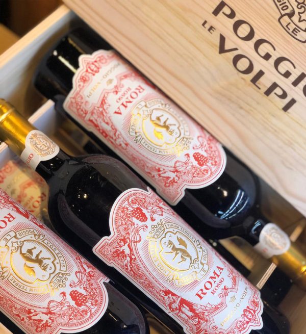 Poggio le Volpi Roma Rosso DOC Gift Set 6 st. x - Vin Rosu Sec - Italia - 0.75L