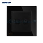 Priza dubla Telefon + Priza internet Livolo cu rama din sticla