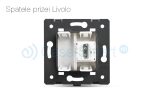 Priza simpla HDMI Livolo cu rama din sticla