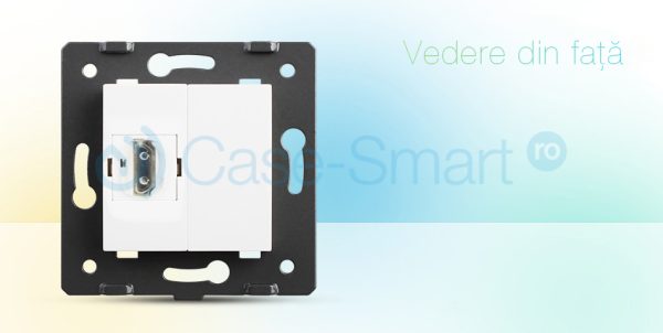 Priza simpla HDMI Livolo cu rama din sticla