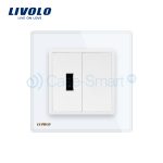 Priza USB Livolo cu rama din sticla