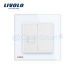 Priza simpla Telefon Livolo cu rama din sticla