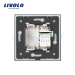 Priza simpla Telefon Livolo cu rama din sticla