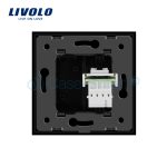 Priza simpla Telefon Livolo cu rama din sticla