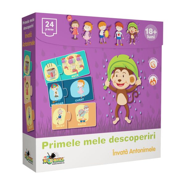 Puzzle Noriel Primele mele descoperiri - Invata antonimele, 24 piese