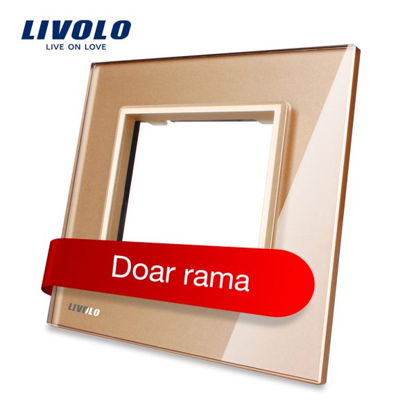 Rama priza simpla Livolo din sticla