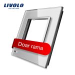 Rama priza simpla Livolo din sticla
