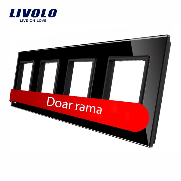 Rama priza cvadrupla Livolo din sticla