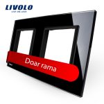 Rama priza dubla Livolo din sticla