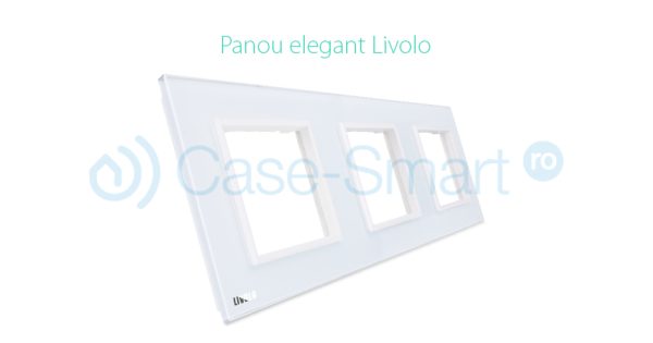 Rama priza tripla Livolo din sticla