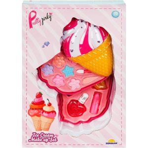 Set de machiaj cu 2 niveluri in forma de inghetata, Pretty Pinky