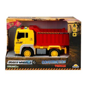 Masina de constructie cu lumini si sunete, Maxx Wheels, Basculanta, 20 cm